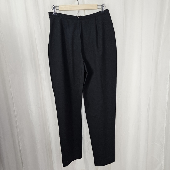 Giorgio Armani Le Collezioni Black Virgin Wool Stretch Trouser Size 8 - Picture 5 of 7